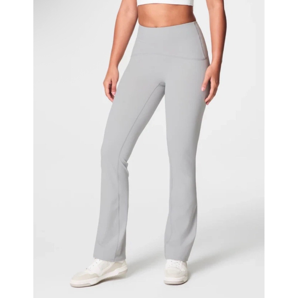 NWT $110 Spanx Booty Boost Yoga Flare Pant Womens 3X Cloudy Grey Shaping Gym NEW